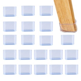 WUDQIJI Protective Caps for Chair Legs, Pack of 20, 40 x 20 mm, Chair Leg Covers, Chair Leg Protection, Plastic Oval Tubes Caps, Floor Protection, Foot Caps, Chair Protective Caps for Pipes, Chairs,