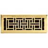 Décor Grates Bright Brass Plated Steel Register, 2mm, 4" X