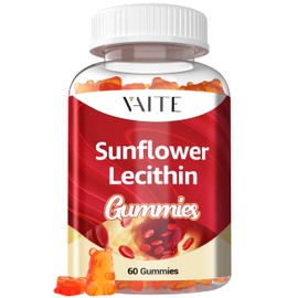 Sunflower Lecithin Extract Gummies 800mg - Vegan, Non-GMO, Soy-Free & Gluten-Free - Cognitive Health & Daily Nutrition - Easy-to-Digest, Plant-Based Wellness Chews for Adults - 60 Chewables