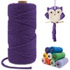 LEREATI Macrame Cord 4mm x 100m, Single Strand Thick Macrame