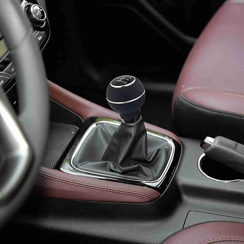 5 Speed Gear Shift Knob Stick Aluminium Alloy and Leather