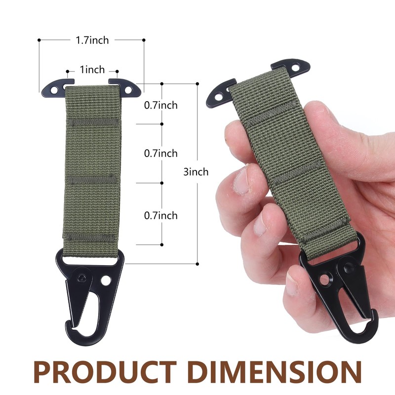 2 Pcs Tactical Gear Clip T-Mount Molle Clip Molle Bag