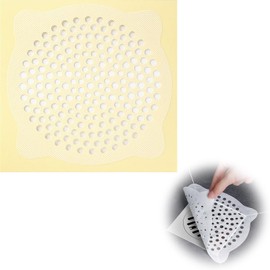 Seiunn Drain Seal, Hair Removal Sheet, Set of 60, Hair Catcher, Disposable, Hygienic, Easy to Apply, Washbasin, Drainage, Bathroom, Bathroom, Washroom, Kitchen (Diameter 5.9 x 5.9 inches (15 x 15 cm)