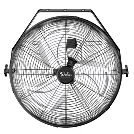 Simple Deluxe 20 Inch High Velocity 3 Speed, Black Wall-Mount Fan for Warehouse, Greenhouse, Workshop, Patio, Factory and Basement
