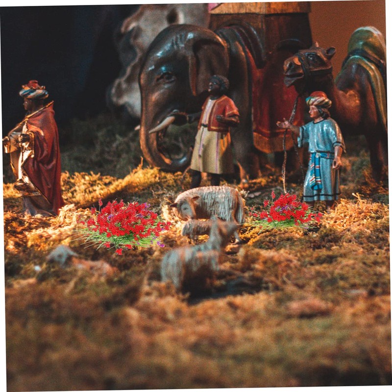 Operitacx 2 Boxes Grass Shed Simulation Grass Cluster Botanical Decor