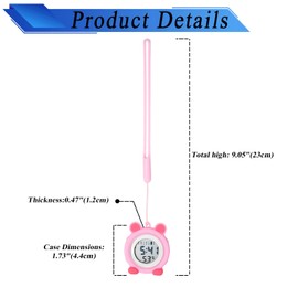 Lancardo Multifunctional Digital Pocket Watch: Silicone Lapel Watch Fob Pocket Watch for Men Women Sport Alarm Calender Pink Blue White