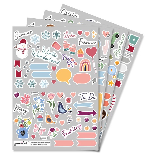 Sticker Set Seasons I 229 Stickers I DIY Scrapbooking Sticker