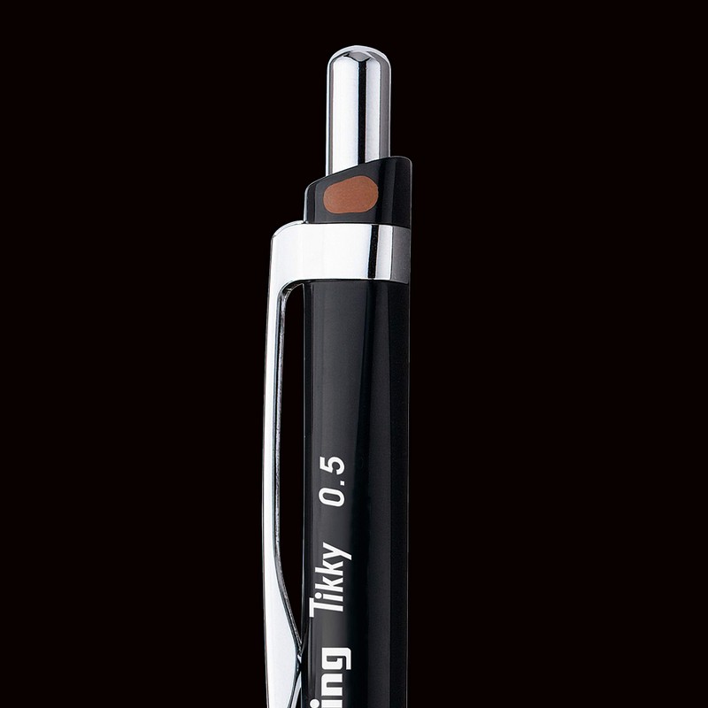rOtring Tikky Colour-Coded Mechanical Pencils | 0.5 mm | Black