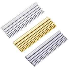 Sutemribor Diameter 2-8mm Brass Round Rods Bar + Stainless Steel Round Rods Bar + Aluminum Round Rods Bar 2-8mm for DIY Craft, 21PCS