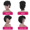 KRSI Afro Deep Kinky Curly Mohawk Ponytail with Bangs Drawstring