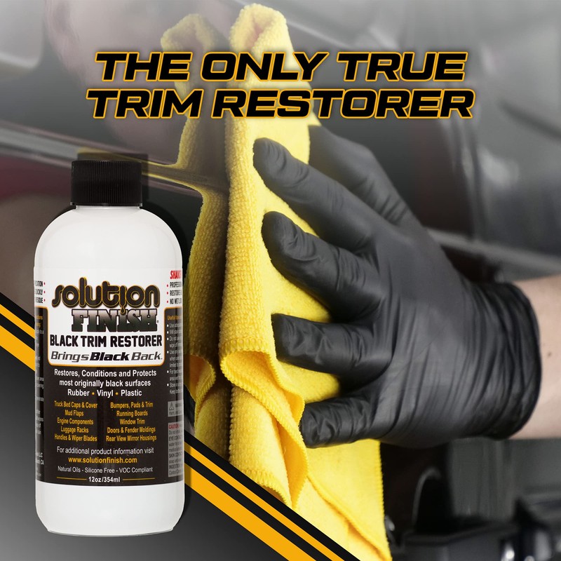 Solution Finish - Black Plastic & Vinyl Trim Restorer -