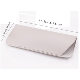 5Pcs Soft Glasses Cases for Women Men, Portable Leather Sunglasses Case Soft Sunglasses Pouch Slide In Artificial Eye Glasses Case (5 Colors)