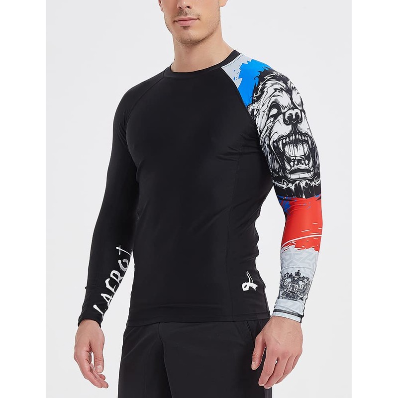 LAFROI Men's Long Sleeve UPF 50+ Baselayer Skins Performance Fit