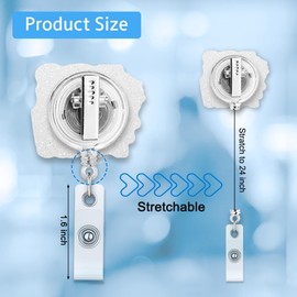 AGMDESIGN SPF is Your BFF Funny Badge Reel for Women Skin Therapist, Retractable ID Holder for Dermatologist Esthetician Skincare Professional, Cute Derm Gifts for Derm Nurse Skincare Lover