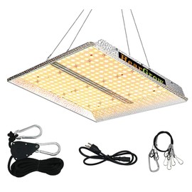 UEIUA 2000W Grow Light for 4x4ft Full Spectrum No Noise Hydroponic Growing Indoor Plants Led Grow Light with Reflective Hood Veg Bloom with 352 LEDs