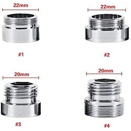 Yosoo Adaptador De Aireador De Manguera, Adaptador De Grifo SóLido De 24 Mm A 20 Mm para Aireador De Manguera Cobre Plateado Accesorio para Cocina Casera BañO Lavadero Grifo