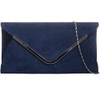 Purple Possum® Navy Blue Envelope Clutch Bag, Dark Blue Faux