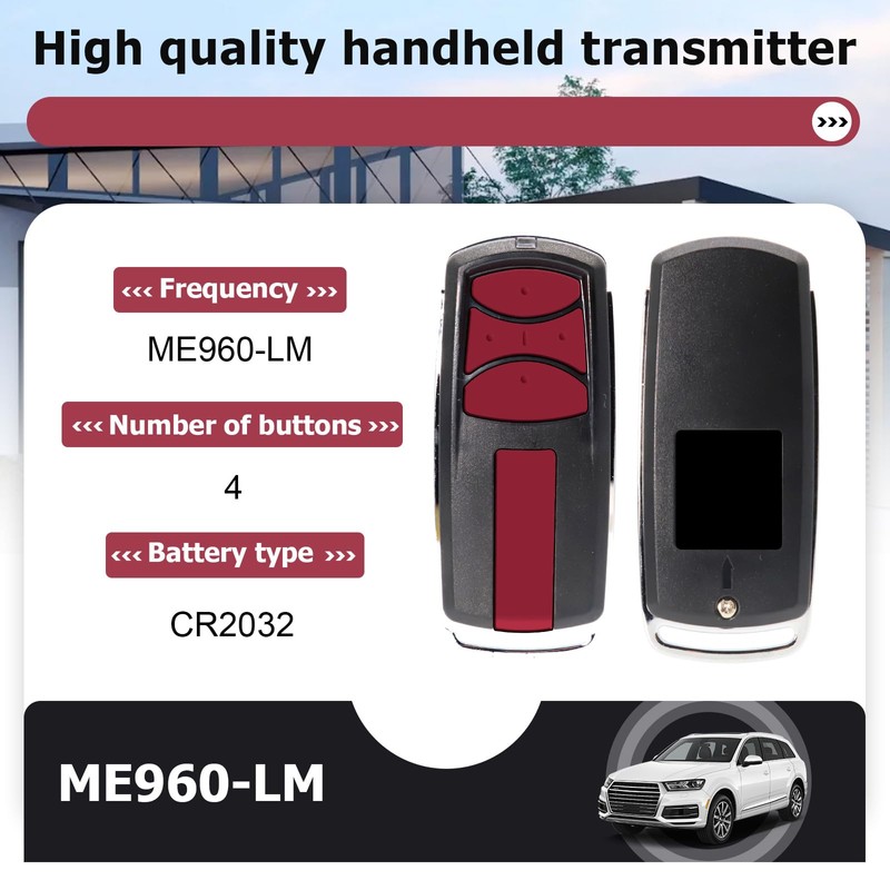 2PCS Garage Door Opener Hand Transmitter Replacement for Liftmaster TX4UNIF,