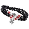 KYEYGWO Clover Leaf Crystal Beads Bracelet for Unisex, Buddhist Necklaces