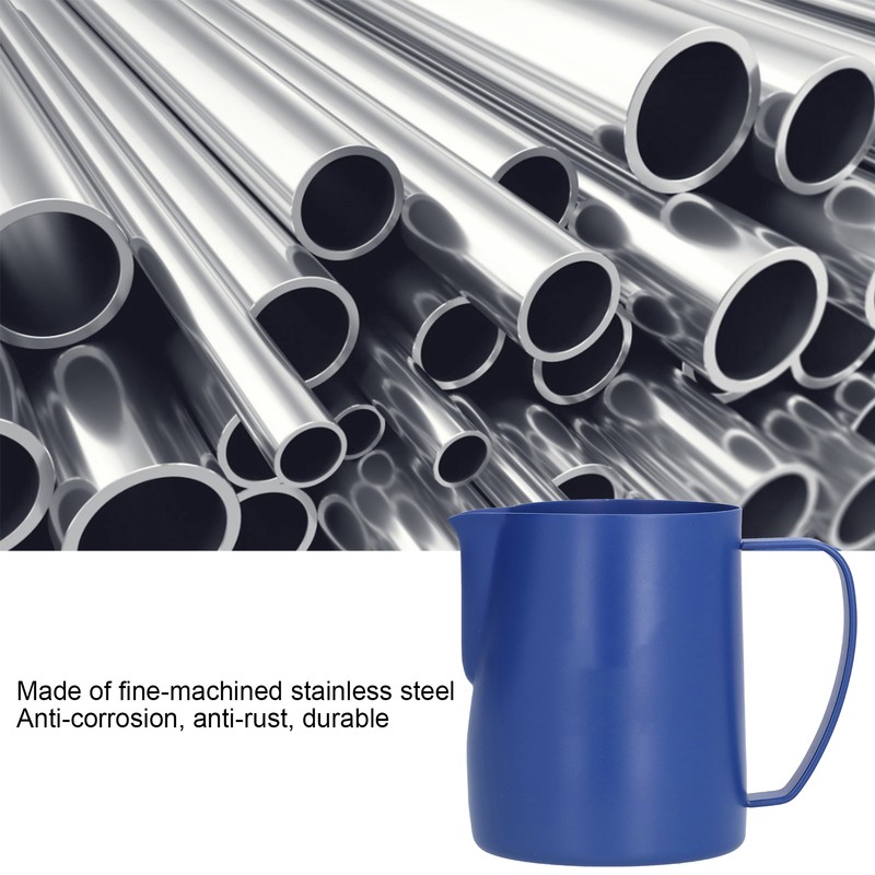 Stainless Steel Coffee Pitcher Milk Latte Frothing Cup with NonDrip