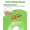 ZORUNNA 1.2'' Diamond Ultra Width Rock Slab Grinding Disc, 4.5''