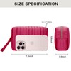 DOB SECHS Small Velvet Cosmetic Bag for Women, Mini Toiletry