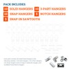 Metal Frame Hangers Variety Pack - 50 Pack - Mounting