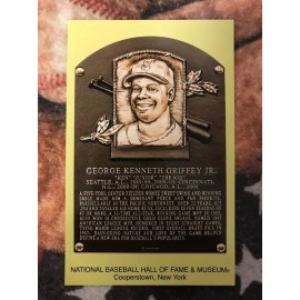 Ken Griffey Jr. Postcard- Baseball Hall of Fame Induction Plaque - Photo