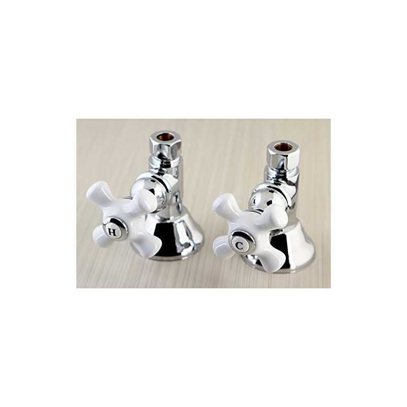 Kingston Brass CCK44151PX Straight Stop Shut Off Valve, Polished Chrome