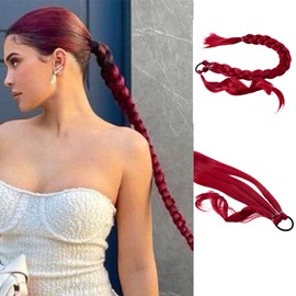 CAISHA 30" Hair Piece Ponytail Hair Extensions Braid For Braiding Red HEZ 102