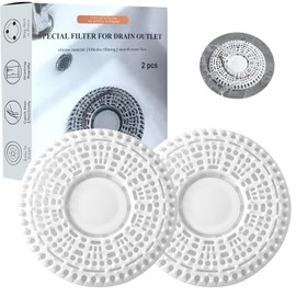 Shower Drain Hair Catcher ，for Bathroom Tub Shower and Sink，2 Pack White
