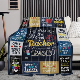 AICLIV Teacher Gifts for Women Man, Teacher Appreciation Gifts, Gifts for Teacher from Student, Best Teacher Gifts for Teacher's Day Christmas, Retirement, Teacher Throw Blanket Gifts 60"X50"