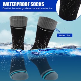 BBXWANG Unisex Waterproof Socks, grey black