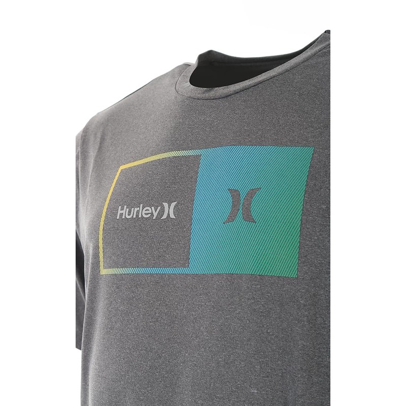 Hurley Men's Halfer Gradient UPF Tee SS Rash Guard Shirt