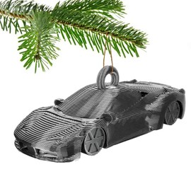 458 Sports Car Christmas Tree Bauble Decoration Ornament For Christmas Xmas Noel (Silver)