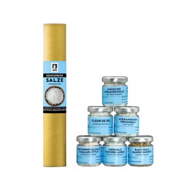 Bremer Gewürzhandel Genussreise Salt, Salt Set with 6 Different Salt Specialities, in Reusable Jars, Great Gift, 252 g
