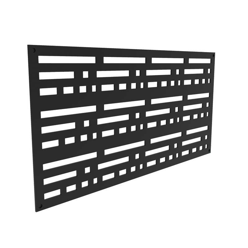 2'x4' Morse Decorative Screen, Black