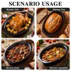 13 Inch Roasting Pan with Lid and Rack, Enamel Carbon