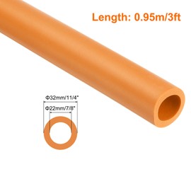 sourcing map Pipe Insulation Foam Tube 22mm ID x 32mm OD 0.95m Foam Tubing Heat Insulated Pipe for AC Unit Handle Grip Water Pipe Freeze Protection - 1-1/4" x 7/8"/Orange