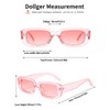 Dollger Vintage Rectangle Sunglasses Women Men UV400 Protection Fashion Square