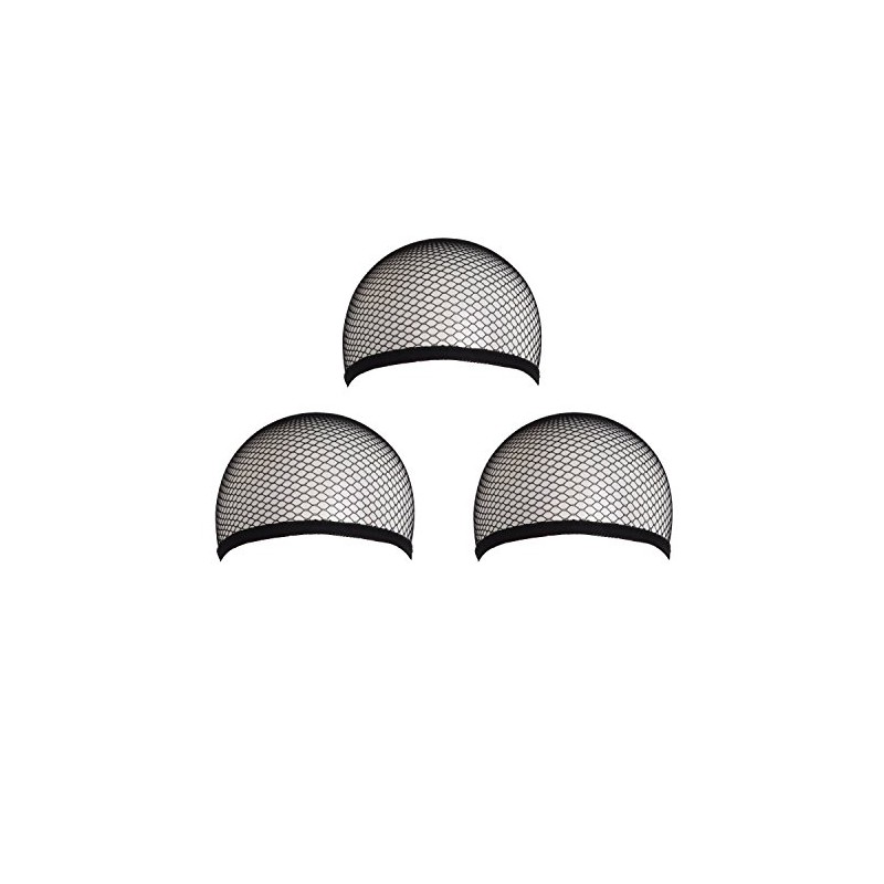 MapofBeauty 3 Pieces Elastic Hair Mesh Net One Size Wig