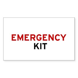 CafePress Emergency Kit Rectangle Bumper Sticker Car Decal