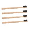 ORFOFE 4pcs Bamboo Toothbrushes with Soft Bristles Ergonomic Design for