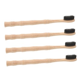 ORFOFE 4pcs Bamboo Toothbrushes with Soft Bristles Ergonomic Design for Comfortable Grip for Home and Travel Brush Head for Comprehensive Cleaning