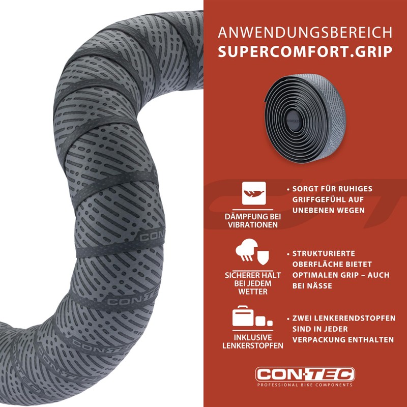 CONTEC Ct Supercomfor T.Grip 03199615 Handlebar Tape 200 mm Grey