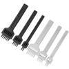 6Pcs Prong Chisel Round Hole DIY Leather Punch Tool HighCarbon