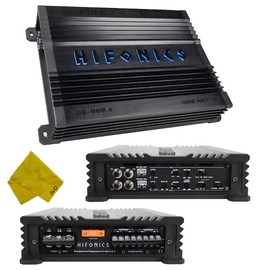 Hifonics 4 Channel Car Amplifier – Class A/B Gemini Series Multichannel Amplifier 800 Watt, Car Electronics Audio Subwoofer 2 Ohm Stable Bass Boost MOSFET Power Supply for Speakers Sub Amp