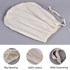 CONIE Large Brew Straining in a Bag 12"X16", Drawstring Food Strainer Filter Bag for Home Brew Nut Milk Juice Yogurt