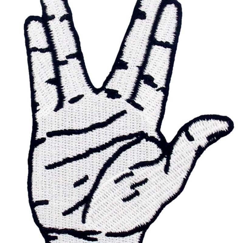 ZEGIN Live Long and Prosper Hand Sign Patch Embroidered Applique