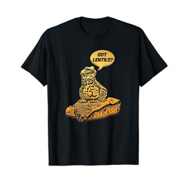 Thorn Tailed Reptile & Uromastyx Lizard Gift Got Lentils Funny Uromastyx Dabb Lizard Cute Agama Unisex-Adults Black T-Shirt Small
